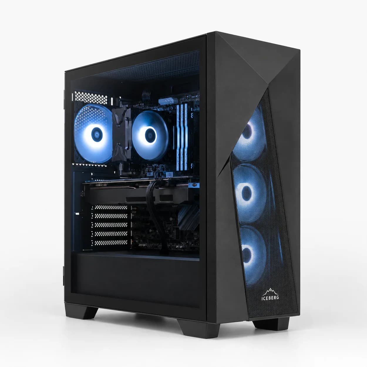 Chasis Gabinete Gamer Iceberg Flow C Negro 6 Fans Argb